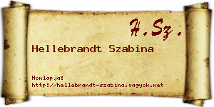 Hellebrandt Szabina névjegykártya